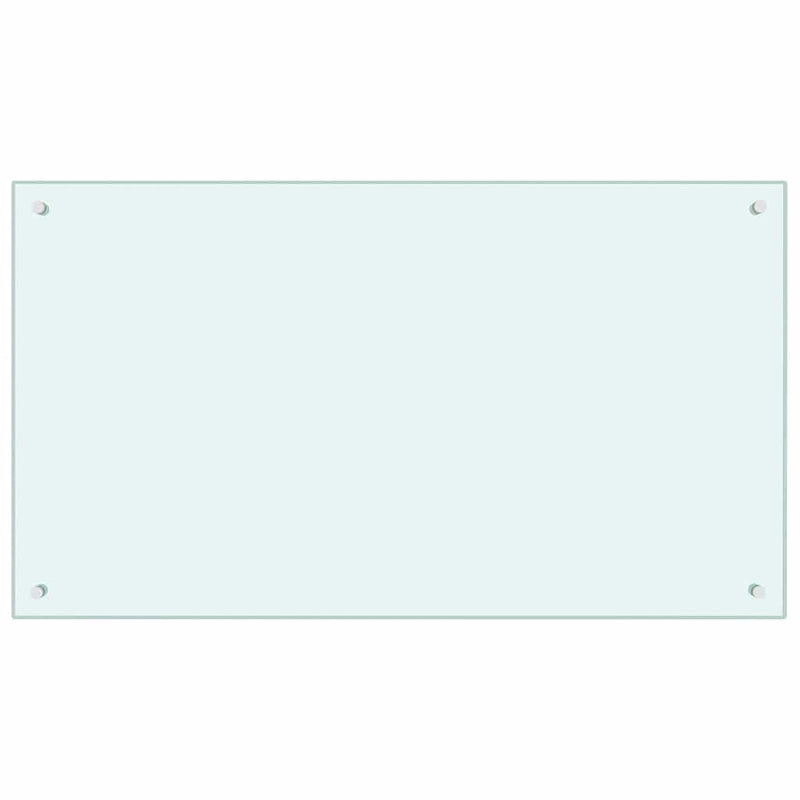 vidaXL Konyhai splashback 2 pcs Fehér 100 x 60 cm edzett üveg