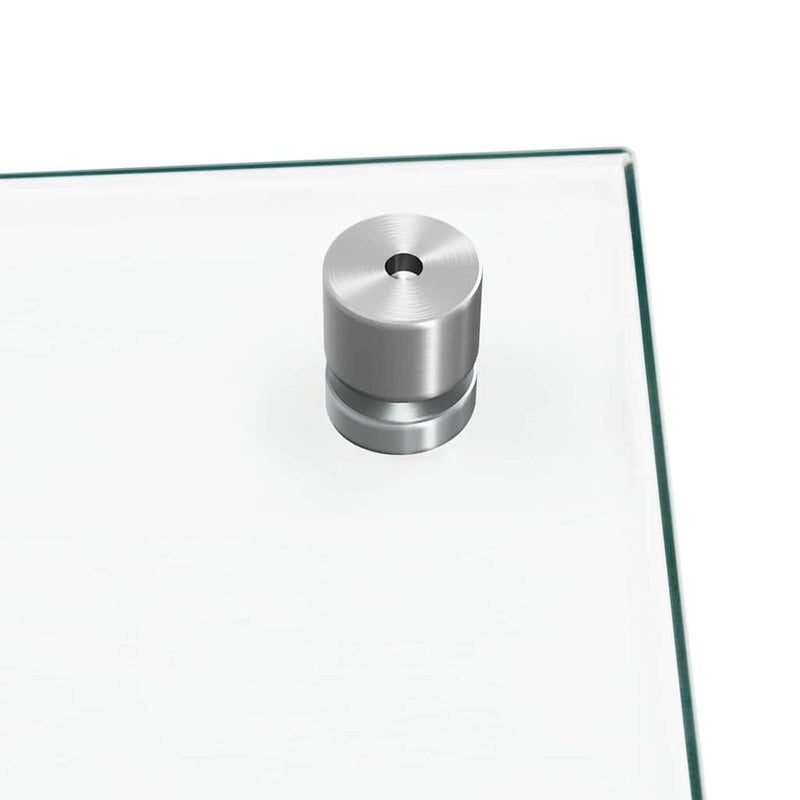 vidaXL Konyhai splashback 2 pcs Átlátszó 90 x 50 cm edzett üveg