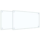 vidaXL Konyhai hátfal 2 pcs Átlátszó 90 x 50 cm edzett üveg