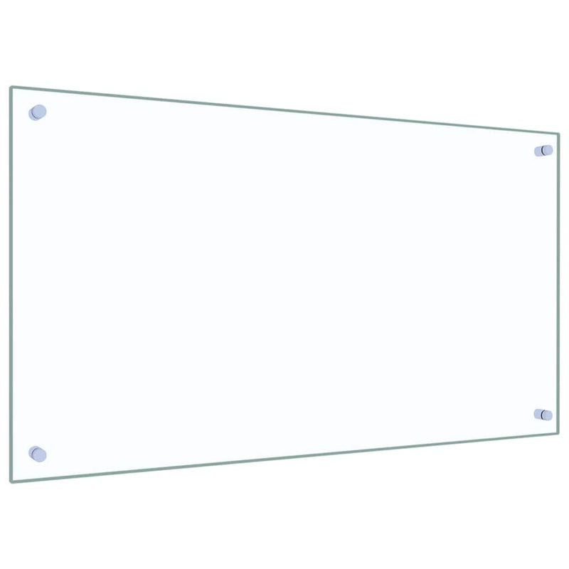 vidaXL Konyhai splashback 2 pcs Átlátszó 90 x 50 cm edzett üveg
