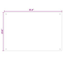 vidaXL Konyhai hátfal 2 pcs Átlátszó 90 x 60 cm edzett üveg