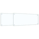 vidaXL Konyhai splashback 2 pcs Átlátszó 100 x 40 cm edzett üveg