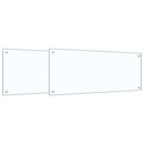 vidaXL Konyhai hátfal 2 pcs Átlátszó 100 x 40 cm edzett üveg