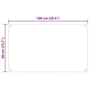 vidaXL Konyhai hátfal 2 pcs Átlátszó 100 x 40 cm edzett üveg