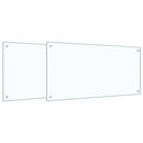 vidaXL Konyhai splashback 2 pcs Átlátszó 100 x 50 cm edzett üveg