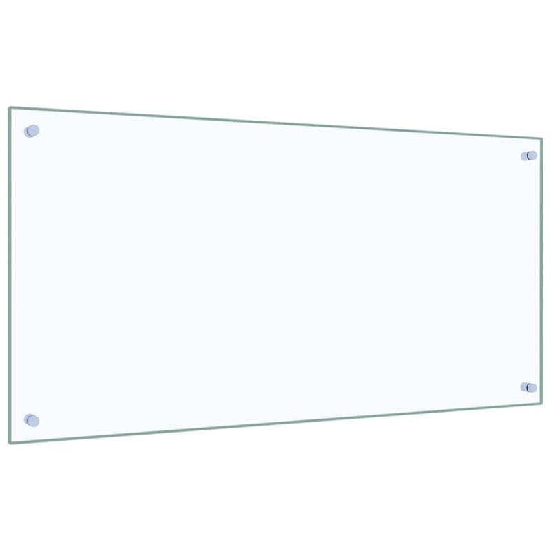 vidaXL Konyhai splashback 2 pcs Átlátszó 100 x 50 cm edzett üveg