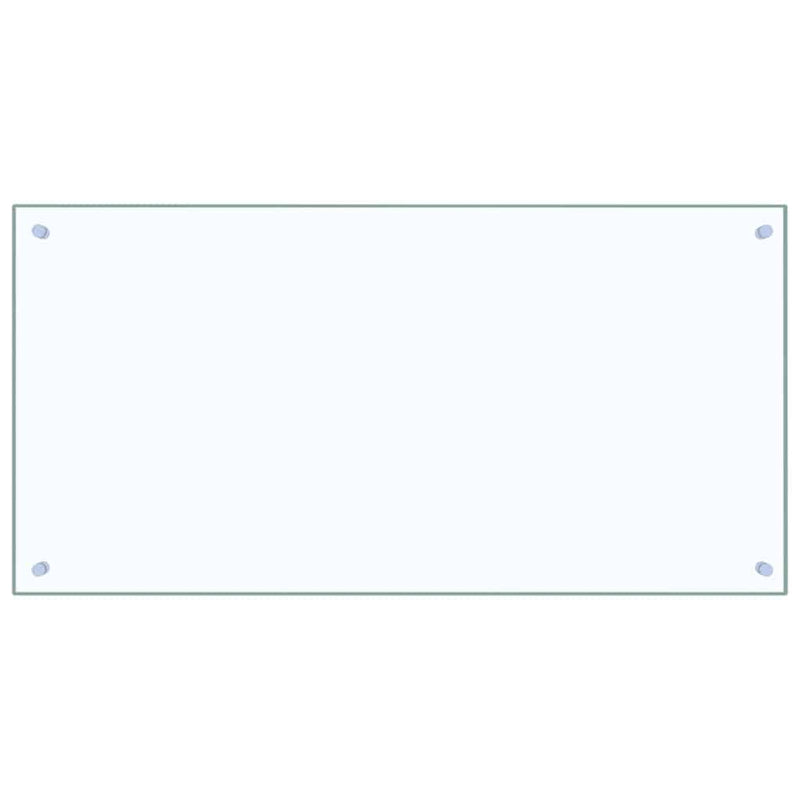 vidaXL Konyhai splashback 2 pcs Átlátszó 100 x 50 cm edzett üveg