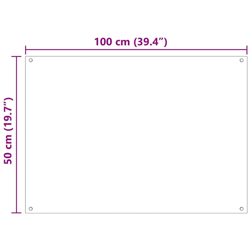 vidaXL Konyhai splashback 2 pcs Átlátszó 100 x 50 cm edzett üveg