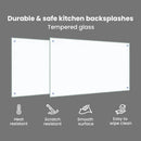 vidaXL Konyhai hátfal 2 pcs Átlátszó 100 x 60 cm edzett üveg