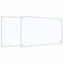 vidaXL Konyhai hátfal 2 pcs Átlátszó 100 x 60 cm edzett üveg