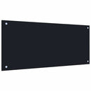 vidaXL Konyhai splashback 2 pcs Fekete 90 x 40 cm edzett üveg