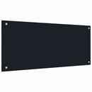 vidaXL Konyhai hátfal 2 pcs Fekete 90 x 40 cm edzett üveg
