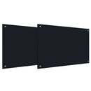 vidaXL Konyhai hátfal 2 pcs Fekete 90 x 50 cm edzett üveg