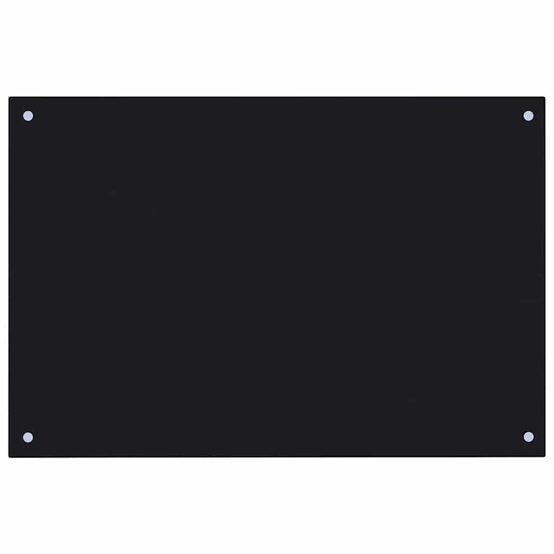 vidaXL Konyhai splashback 2 pcs Fekete 90 x 50 cm edzett üveg