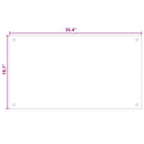 vidaXL Konyhai hátfal 2 pcs Fekete 90 x 50 cm edzett üveg