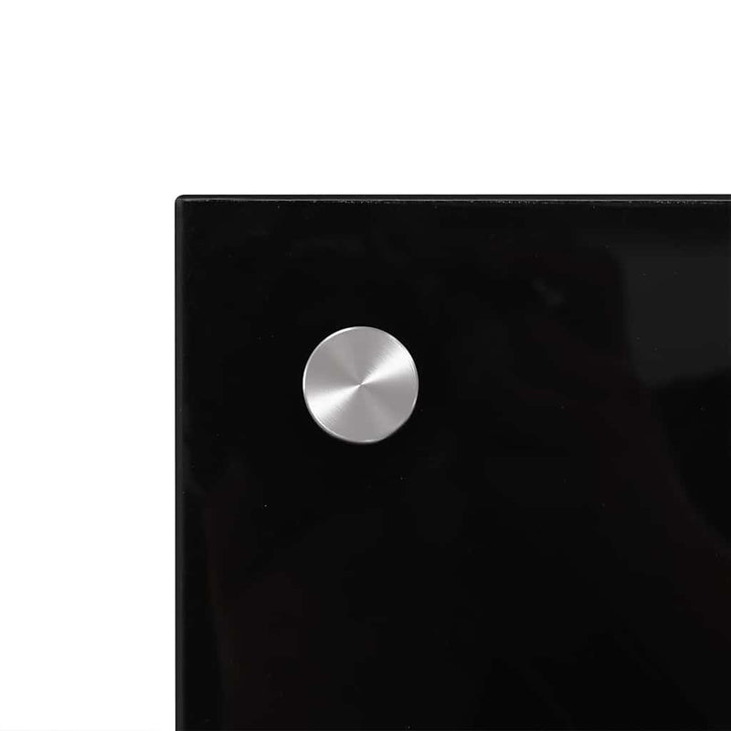 vidaXL Konyhai splashback 2 pcs Fekete 100 x 40 cm edzett üveg