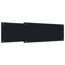 vidaXL Konyhai hátfal 2 pcs Fekete 100 x 40 cm edzett üveg
