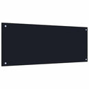 vidaXL Konyhai splashback 2 pcs Fekete 100 x 40 cm edzett üveg