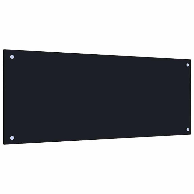 vidaXL Konyhai splashback 2 pcs Fekete 100 x 40 cm edzett üveg