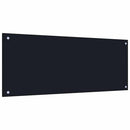 vidaXL Konyhai hátfal 2 pcs Fekete 100 x 40 cm edzett üveg