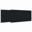 vidaXL Konyhai hátfal 2 pcs Fekete 100 x 50 cm edzett üveg