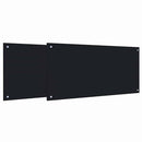 vidaXL Konyhai splashback 2 pcs Fekete 100 x 50 cm edzett üveg