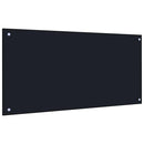 vidaXL Konyhai splashback 2 pcs Fekete 100 x 50 cm edzett üveg