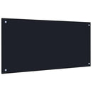 vidaXL Konyhai hátfal 2 pcs Fekete 100 x 50 cm edzett üveg