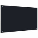 vidaXL Konyhai hátfal 2 pcs Fekete 100 x 60 cm edzett üveg