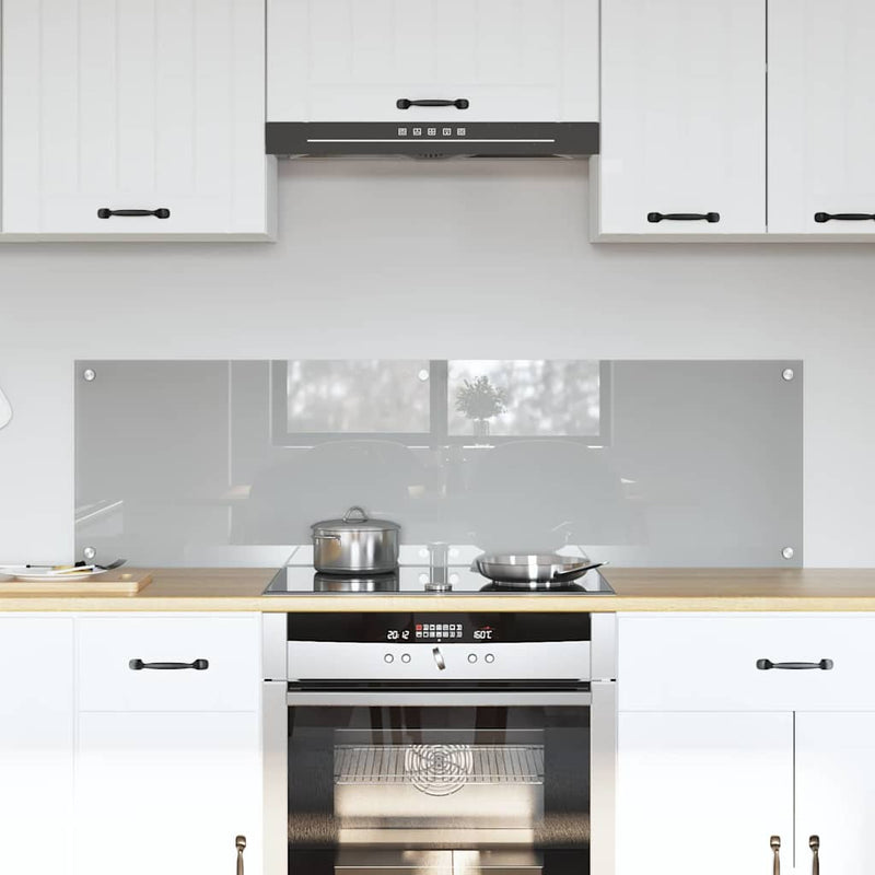 vidaXL Konyhai splashback 2 pcs Világosszürke 70 x 40 cm edzett üveg