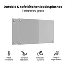 vidaXL Konyhai hátfal 2 pcs Világosszürke 70 x 40 cm edzett üveg