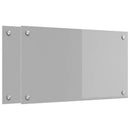 vidaXL Konyhai hátfal 2 pcs Világosszürke 70 x 40 cm edzett üveg