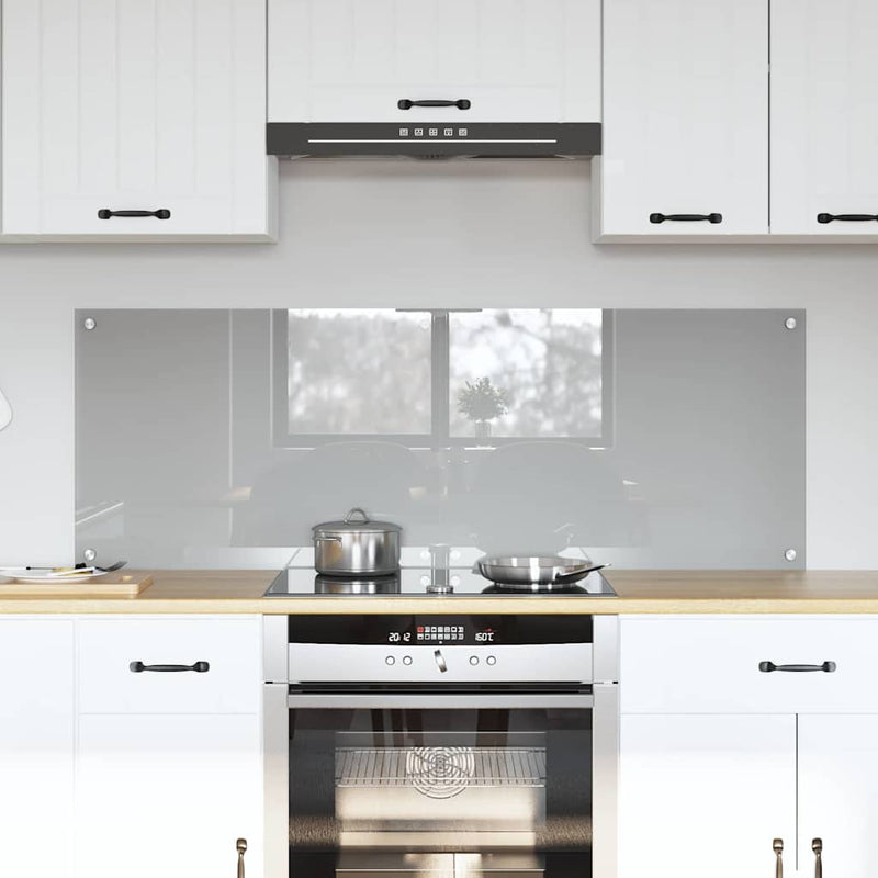 vidaXL Konyhai splashback 2 pcs Világosszürke 70 x 50 cm edzett üveg