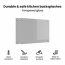 vidaXL Konyhai hátfal 2 pcs Világosszürke 70 x 50 cm edzett üveg