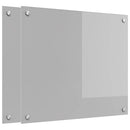 vidaXL Konyhai hátfal 2 pcs Világosszürke 70 x 60 cm edzett üveg