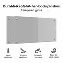 vidaXL Konyhai hátfal 2 pcs Világosszürke 80 x 40 cm edzett üveg