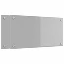 vidaXL Konyhai hátfal 2 pcs Világosszürke 80 x 40 cm edzett üveg