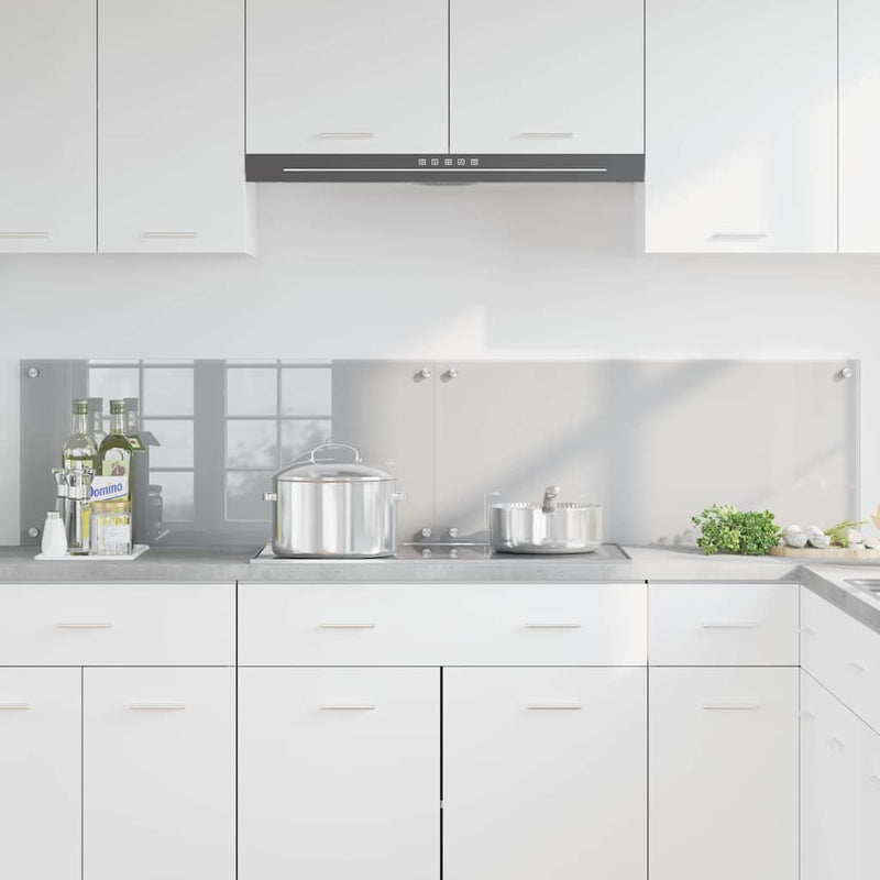 vidaXL Konyhai splashback 2 pcs Világosszürke 90 x 40 cm edzett üveg
