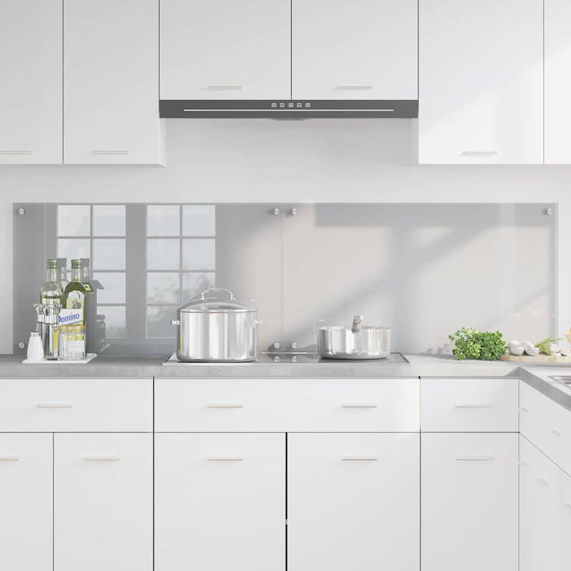 vidaXL Konyhai splashback 2 pcs Világosszürke 90 x 50 cm edzett üveg