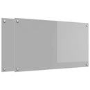vidaXL Konyhai hátfal 2 pcs Világosszürke 90 x 50 cm edzett üveg