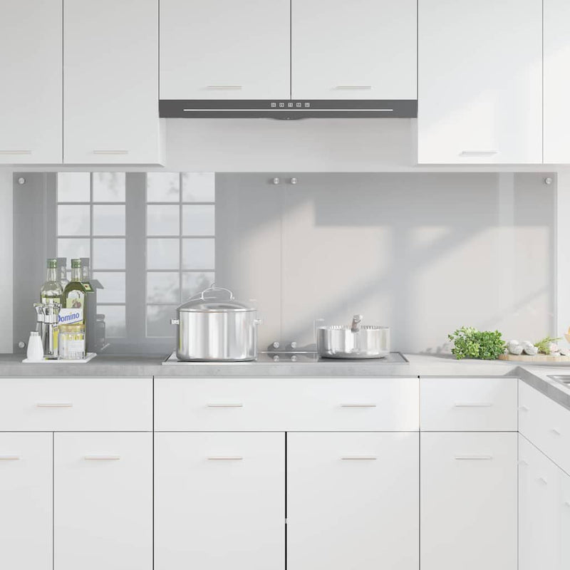 vidaXL Konyhai splashback 2 pcs Világosszürke 90 x 60 cm edzett üveg