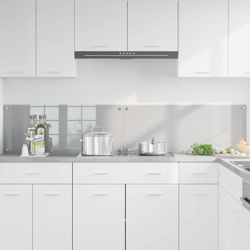 vidaXL Konyhai splashback 2 pcs Világosszürke 100 x 40 cm edzett üveg