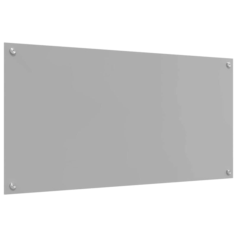 vidaXL Konyhai splashback 2 pcs Világosszürke 100 x 50 cm edzett üveg