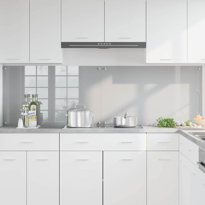 vidaXL Konyhai splashback 2 pcs Világosszürke 100 x 60 cm edzett üveg