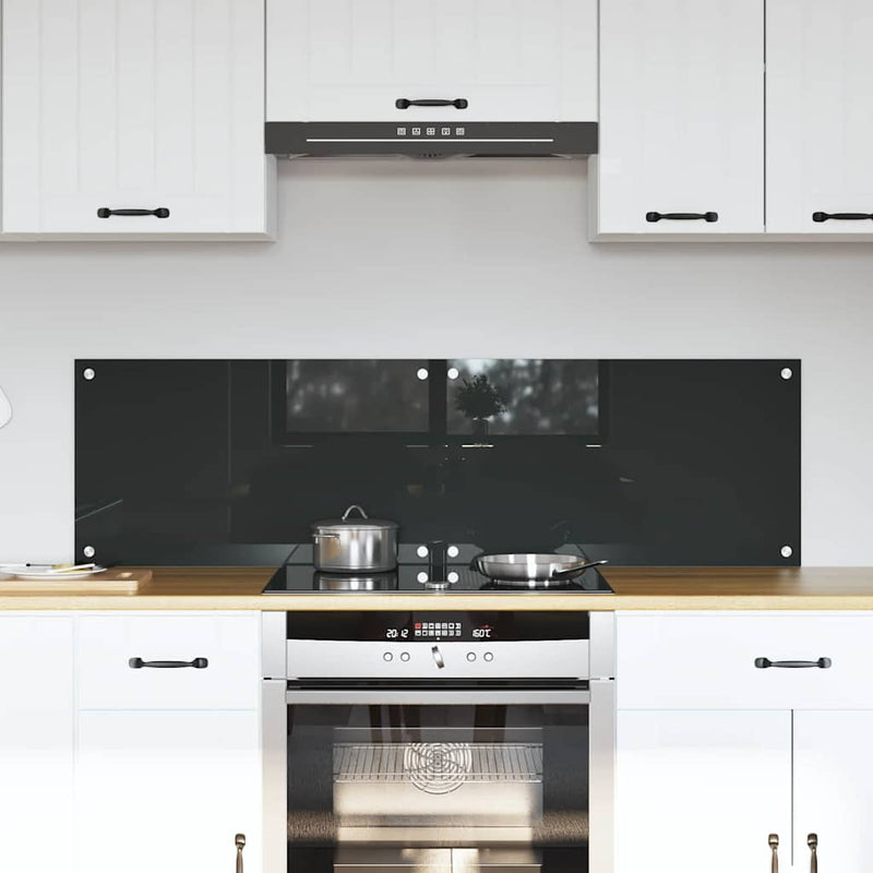 vidaXL Konyhai splashback 2 pcs Sötétszürke 70 x 40 cm edzett üveg