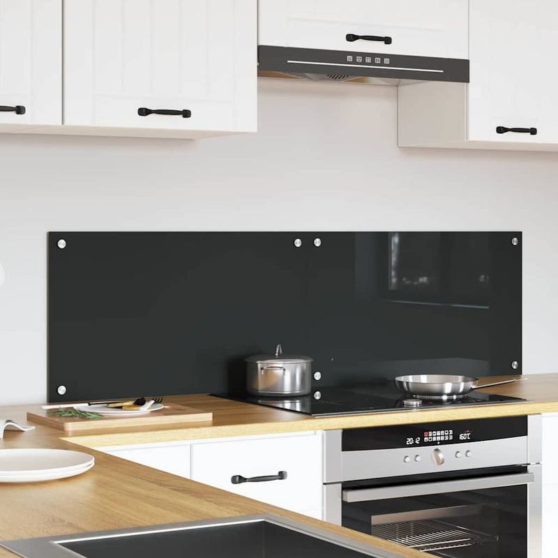 vidaXL Konyhai splashback 2 pcs Sötétszürke 70 x 40 cm edzett üveg