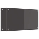 vidaXL Konyhai splashback 2 pcs Sötétszürke 70 x 40 cm edzett üveg