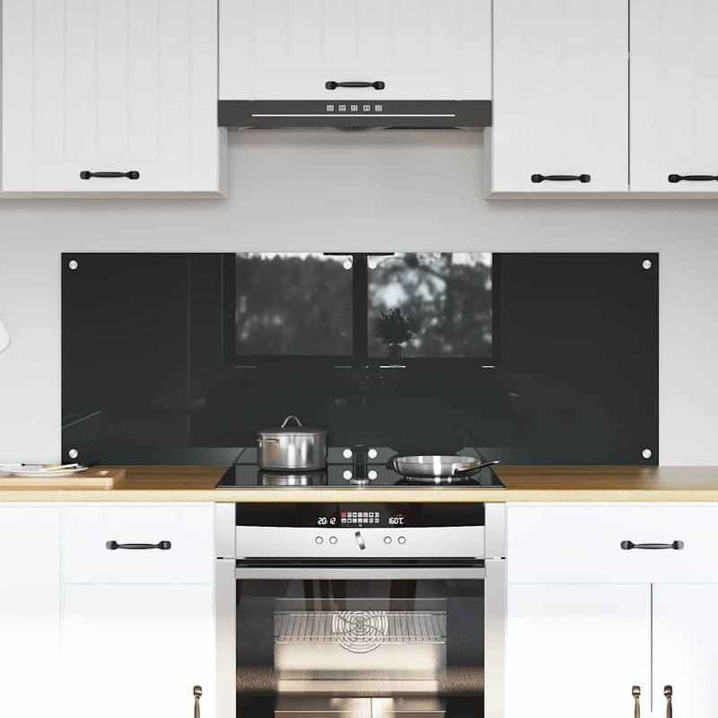 vidaXL Konyhai splashback 2 pcs Sötétszürke 70 x 50 cm edzett üveg