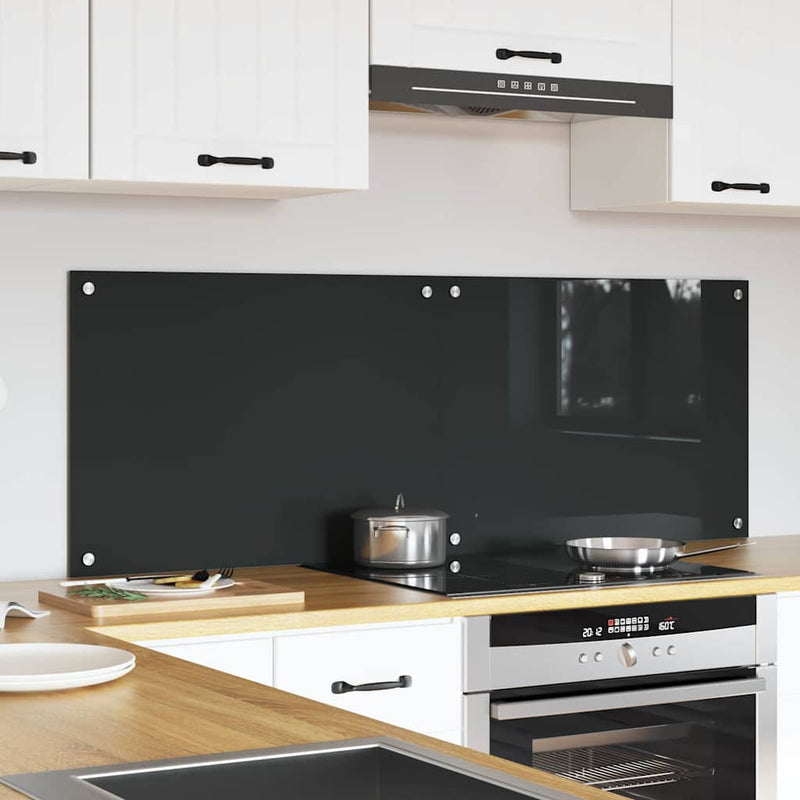 vidaXL Konyhai splashback 2 pcs Sötétszürke 70 x 50 cm edzett üveg