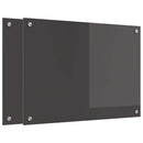 vidaXL Konyhai splashback 2 pcs Sötétszürke 70 x 50 cm edzett üveg